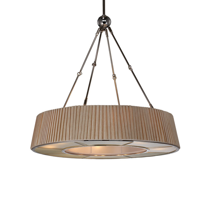 Plait Fabric Shade Chandelier by Zeev