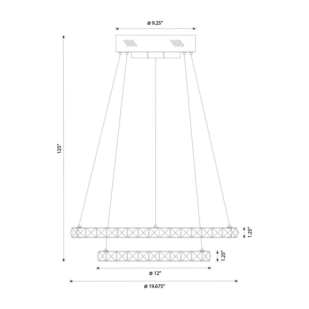 Blair Crystal Ring Chandelier by Zeev - view 3