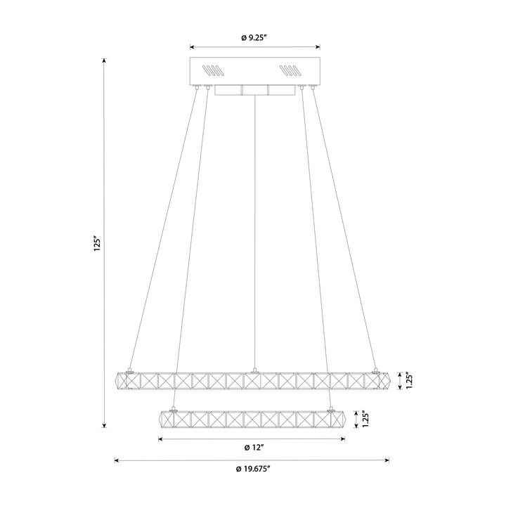 Blair Crystal Ring Chandelier by Zeev - view 3