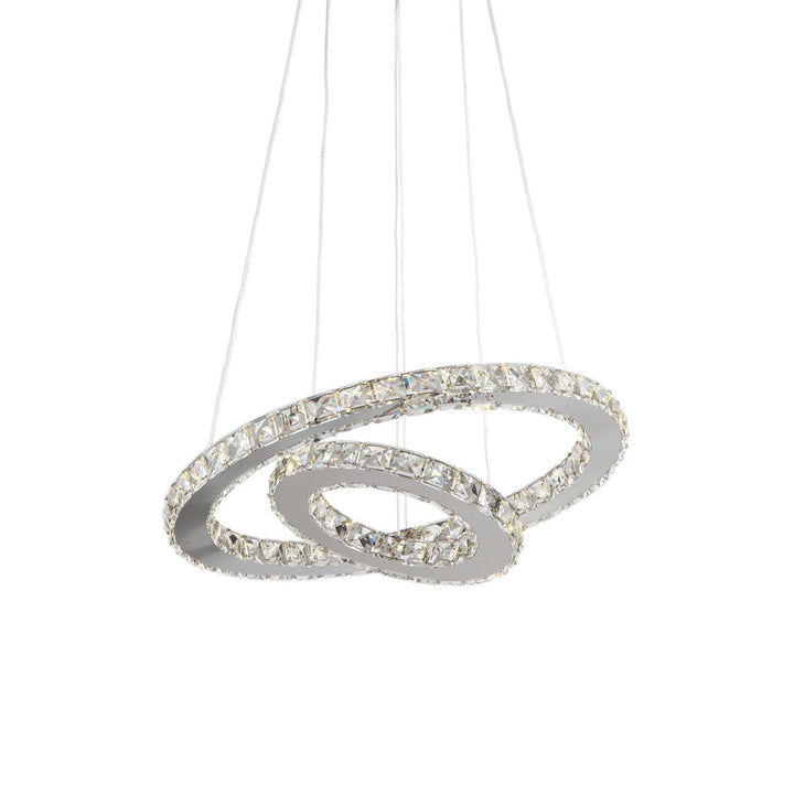 Blair Crystal Ring Chandelier, 20", by Zeev