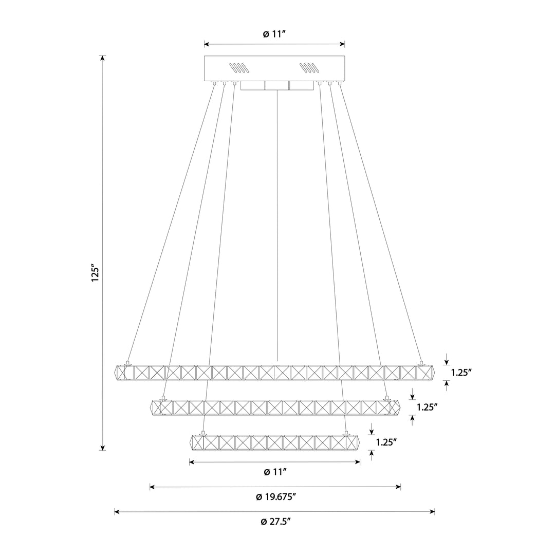 Blair Crystal Ring Chandelier by Zeev - view 6