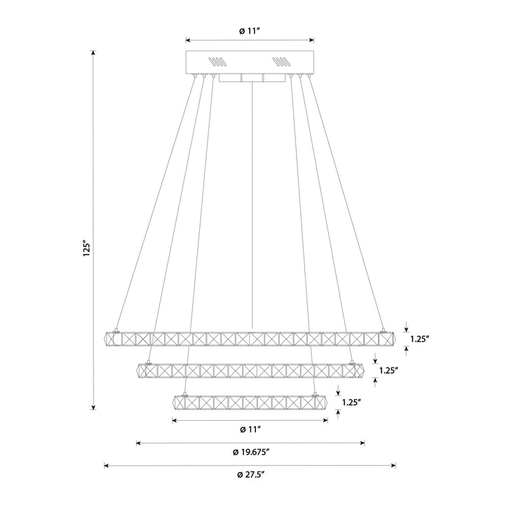 Blair Crystal Ring Chandelier by Zeev - view 6