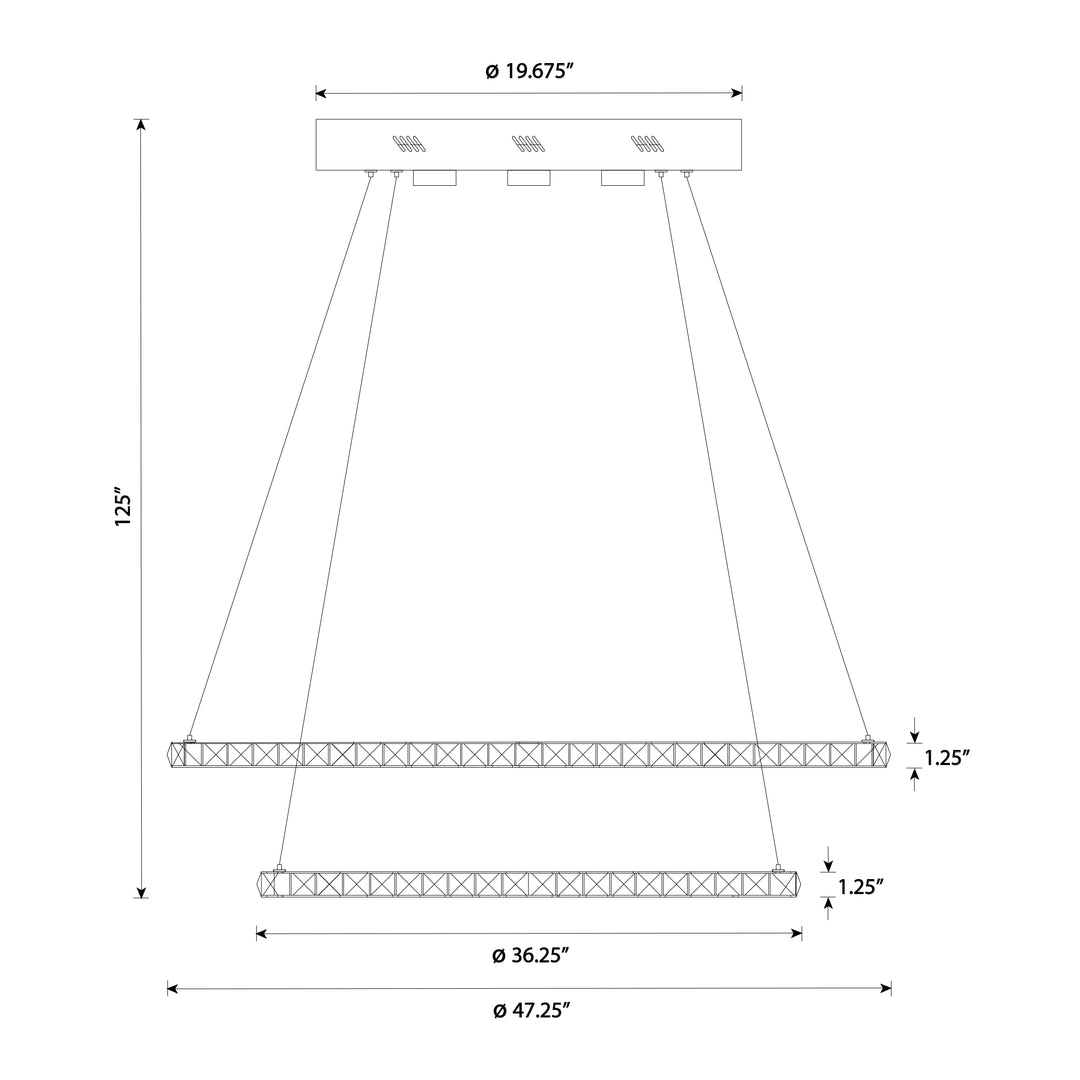 Blair Crystal Ring Chandelier by Zeev - view 9
