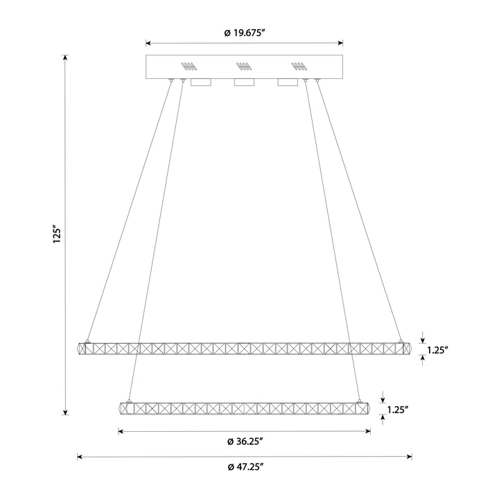 Blair Crystal Ring Chandelier by Zeev - view 9