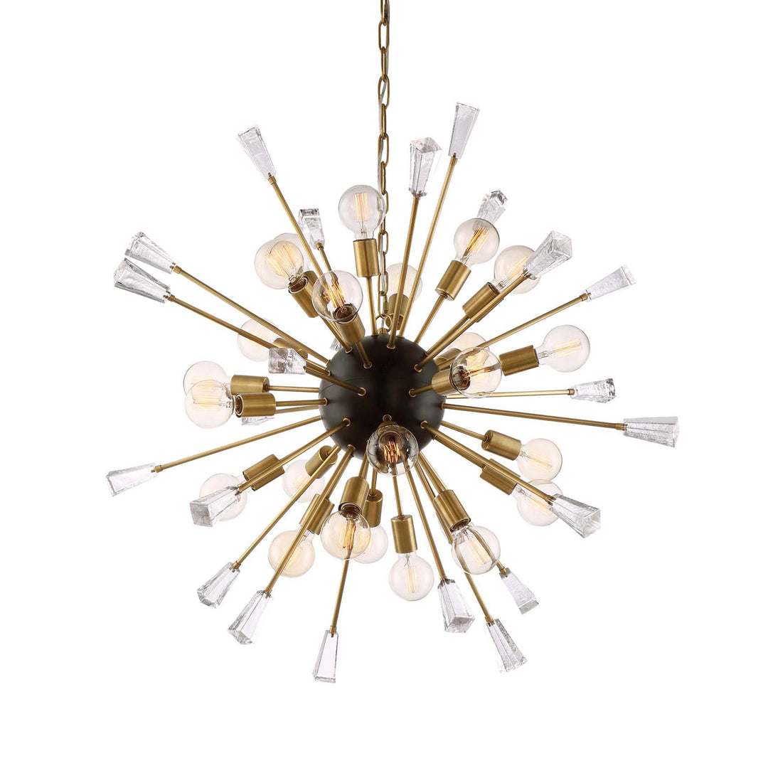 Muse Crystal Sputnik in Aged Brass w/Black by Zeev