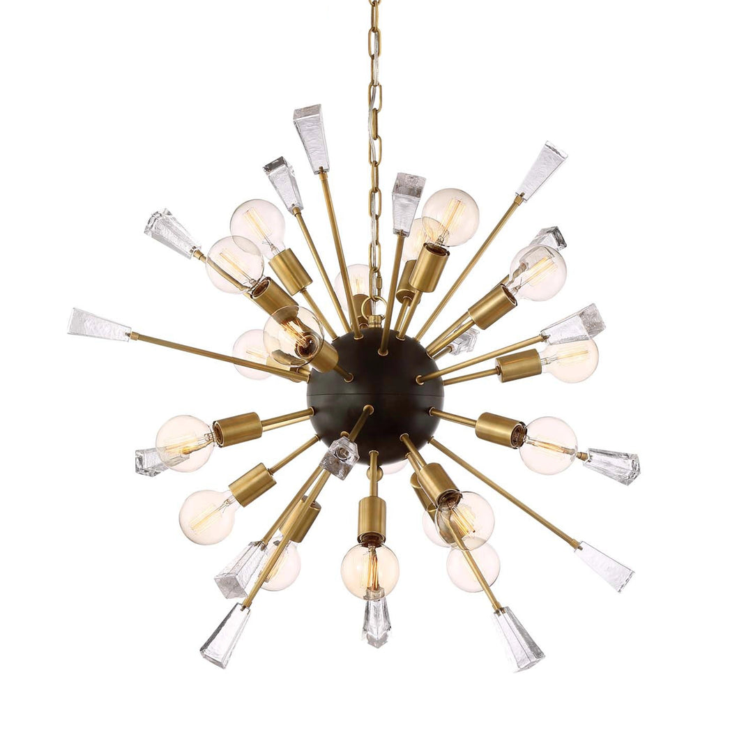 Muse Crystal Sputnik in Aged Brass w/Black by Zeev