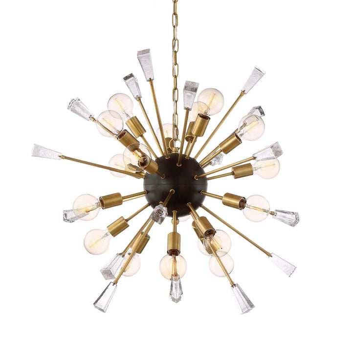 Muse Crystal Sputnik in Aged Brass w/Black by Zeev