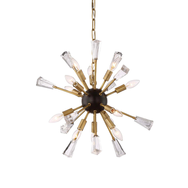 Muse Crystal Sputnik in Aged Brass w/Black by Zeev