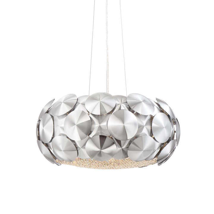 Crown Designer Chandelier in Brushed Chrome by Zeev