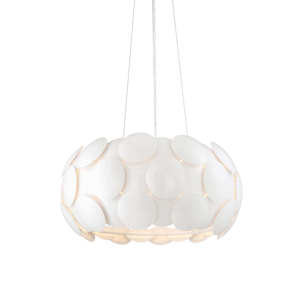 Crown Designer Chandelier in Gloss White by Zeev