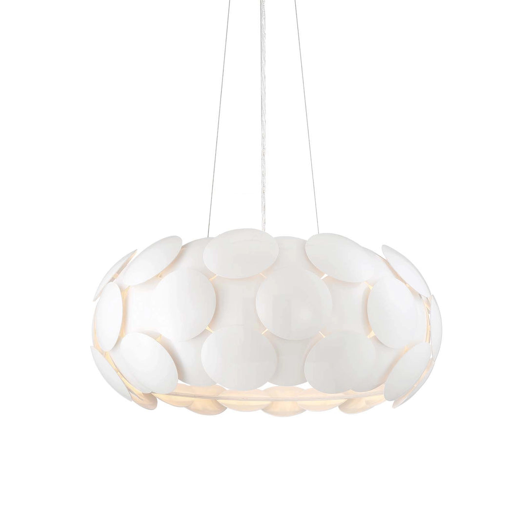 Crown Designer Chandelier in Gloss White by Zeev