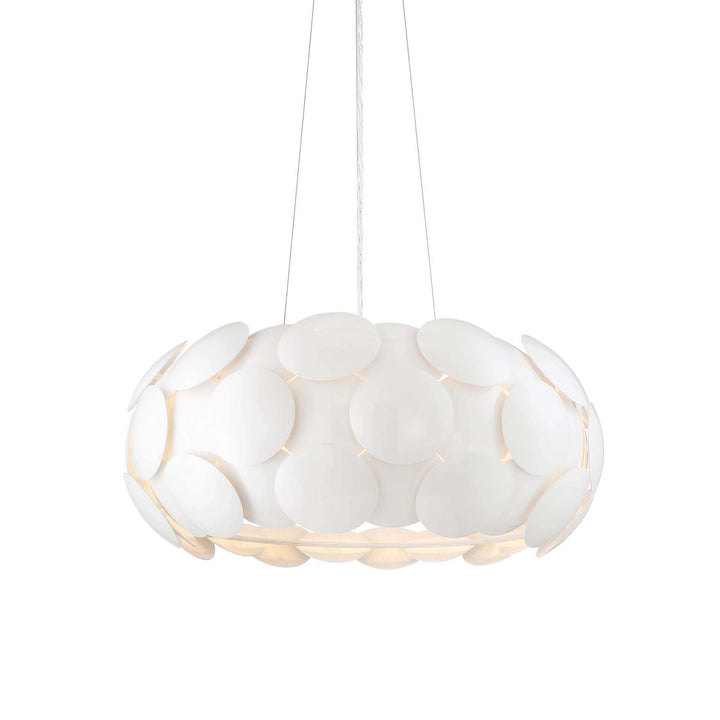 Crown Designer Chandelier in Gloss White by Zeev