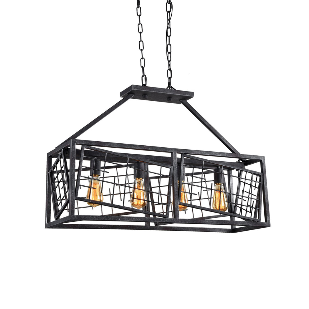 Plexus Rectangular Cage Chandelier by Zeev