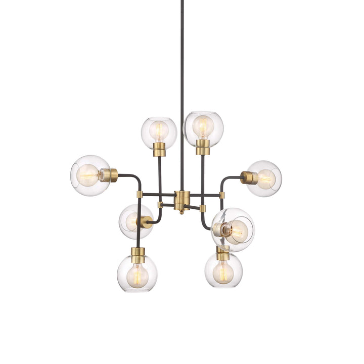 Pierre Geometric Chandelier in Polished Brass by Zeev