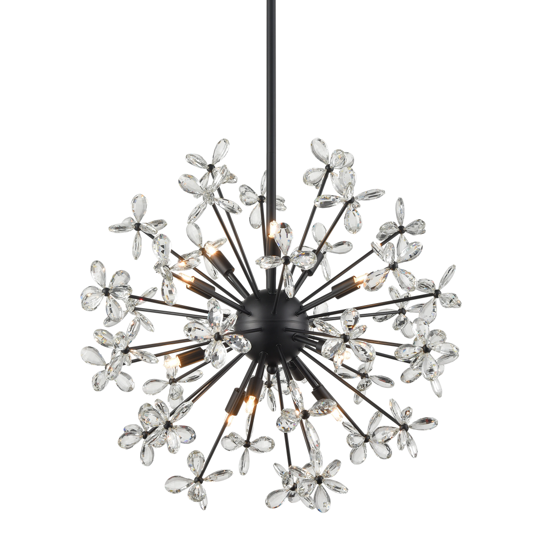 Adelle Crystal Sputnik in Matte Black by Zeev