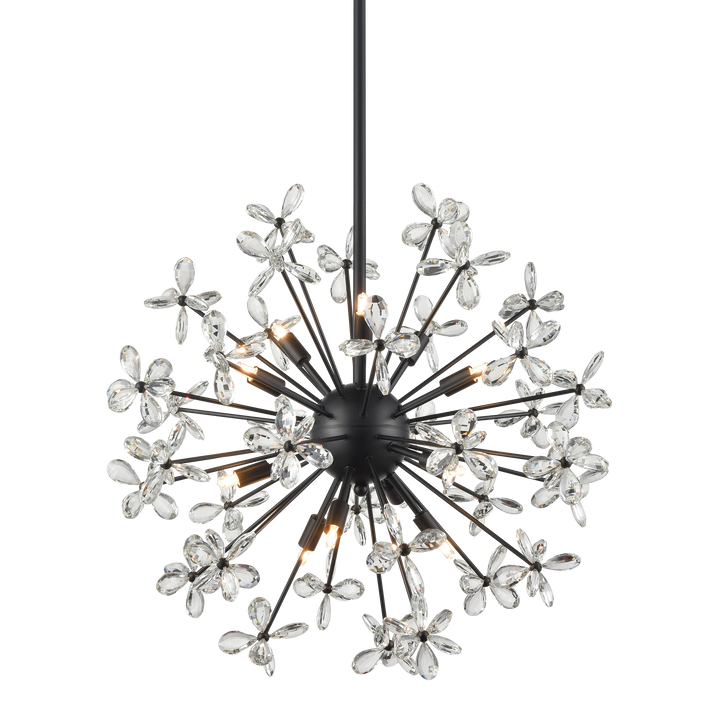 Adelle Crystal Sputnik in Matte Black by Zeev