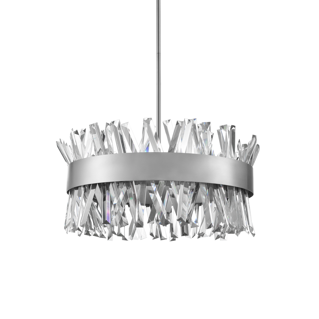 Avalanche Crystal Drum Chandelier in Chrome by Zeev