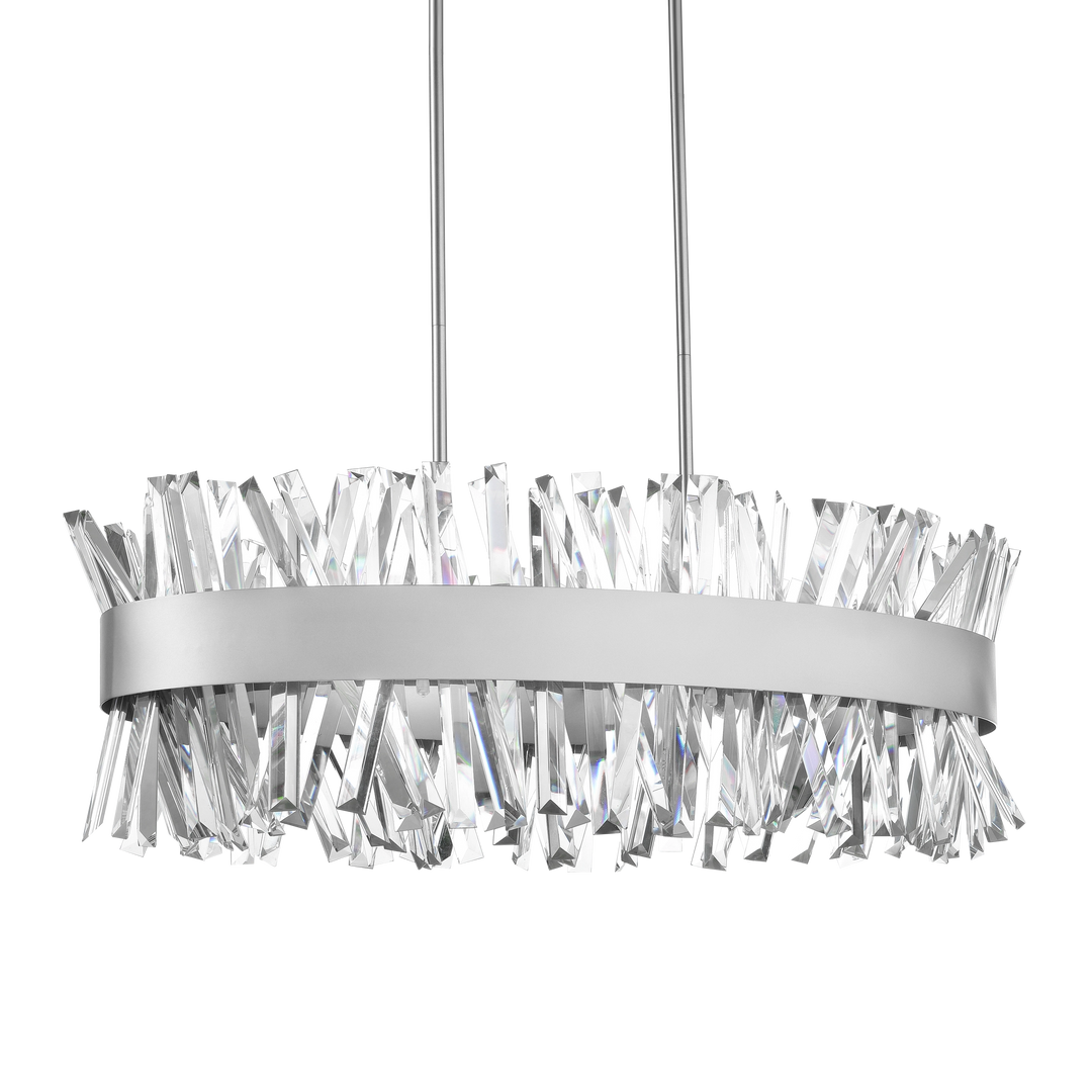 Avalanche Oval Crystal Chandelier in Chrome by Zeev