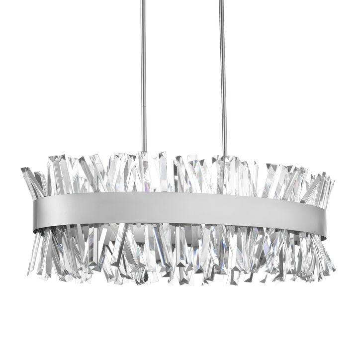 Avalanche Oval Crystal Chandelier in Chrome by Zeev