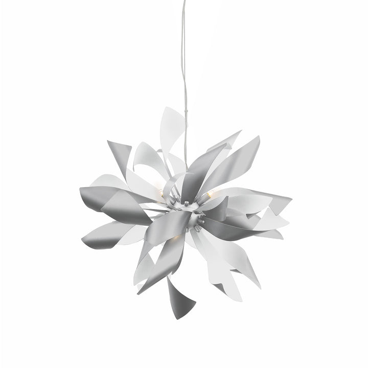 Blossom Floral Chandelier in Silver & White by Zeev