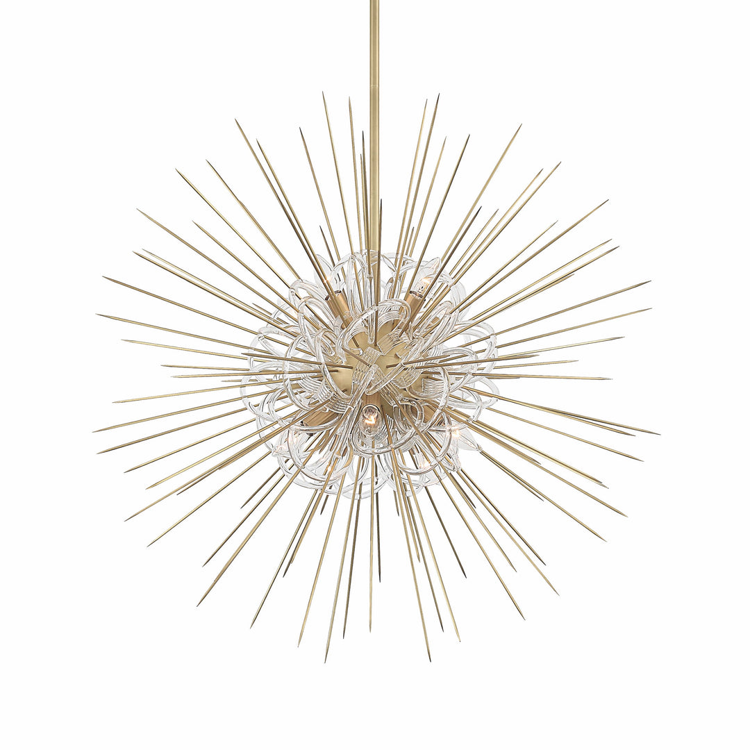 Flare Decorative Sputnik in Aged Brass by Zeev