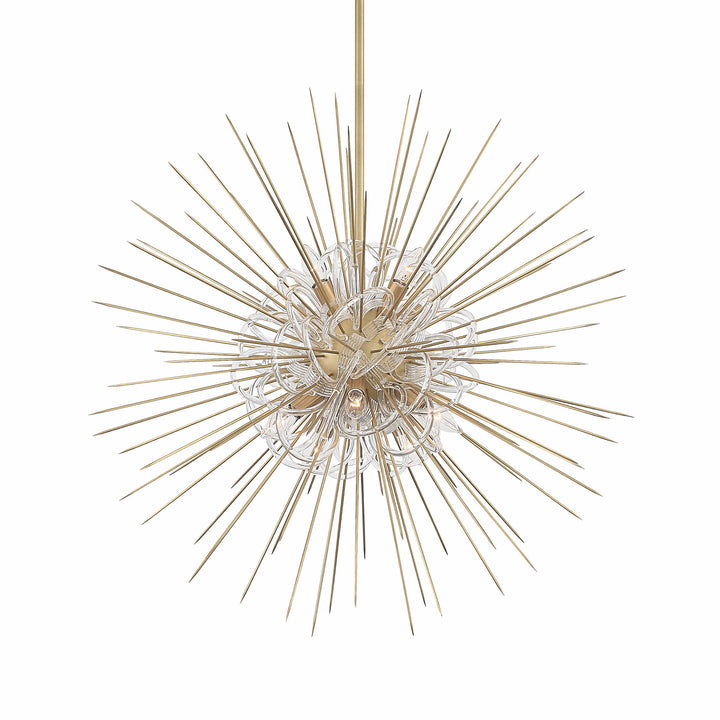 Flare Decorative Sputnik in Aged Brass by Zeev