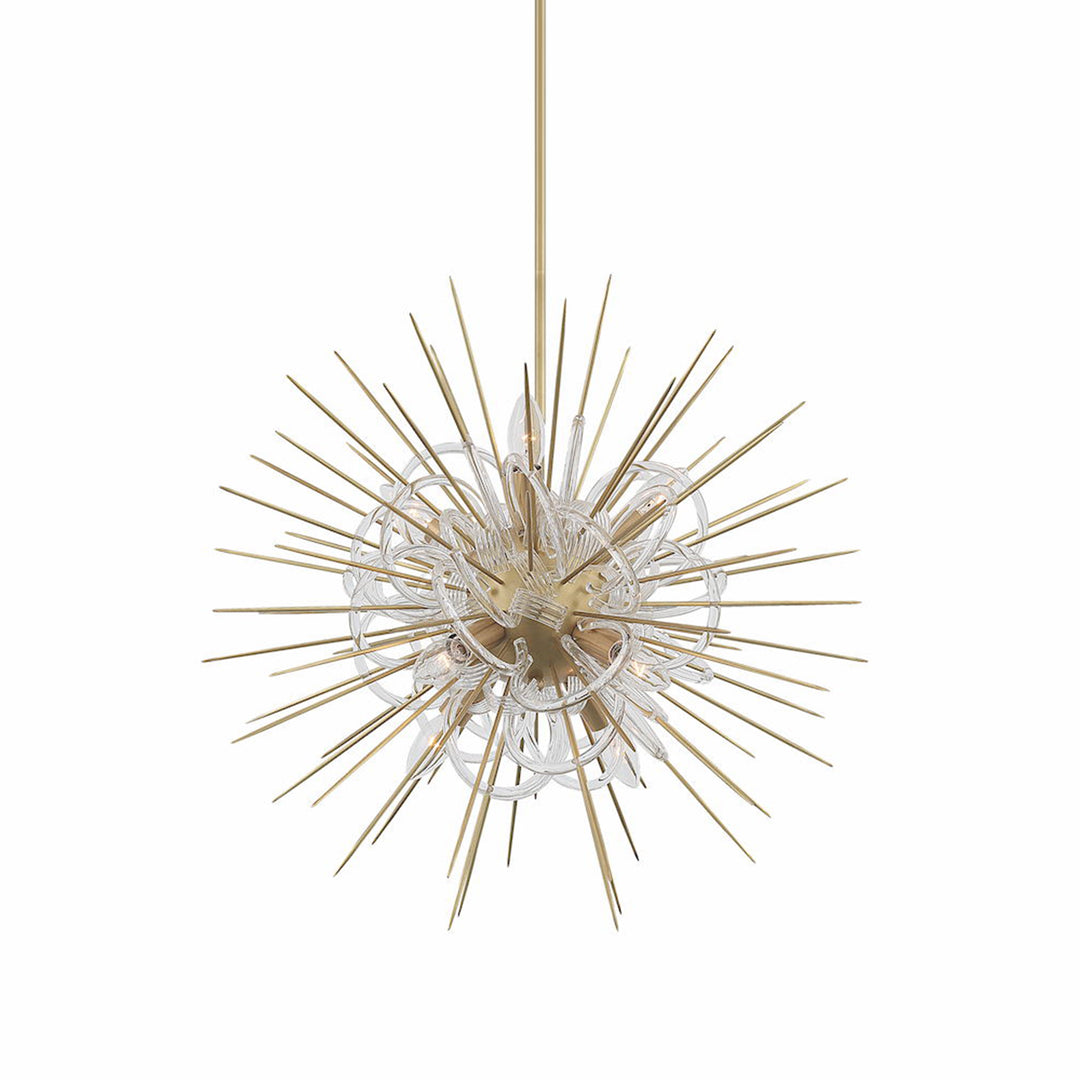 Flare Decorative Sputnik in Aged Brass by Zeev