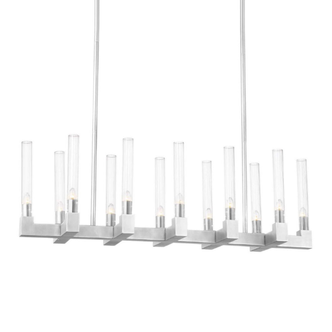Placid Linear Pendant in Polished Nickel by Zeev