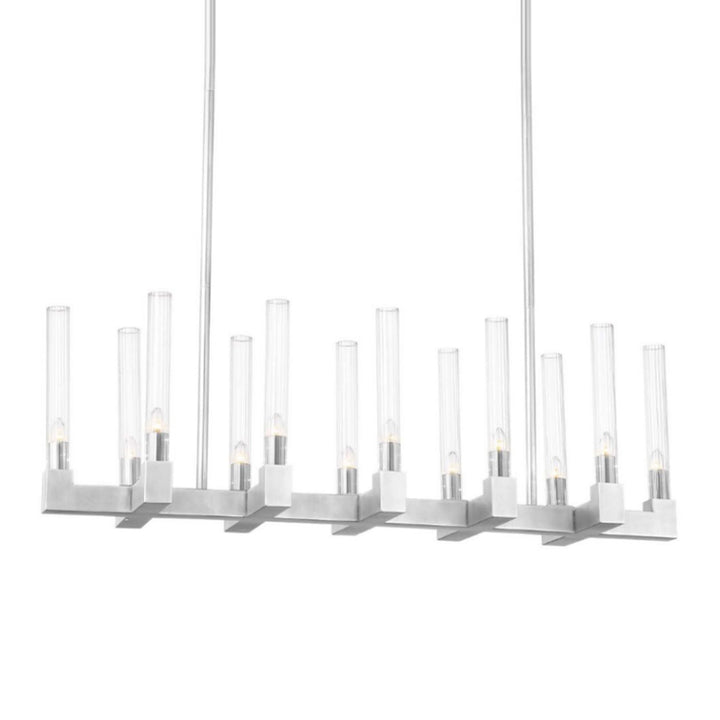 Placid Linear Pendant in Polished Nickel by Zeev