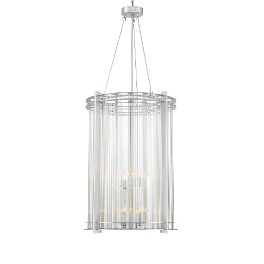Regis Glass Drum Chandelier, Foyer Chandelier, by Zeev