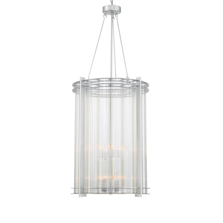 Regis Glass Drum Chandelier, Foyer Chandelier, by Zeev