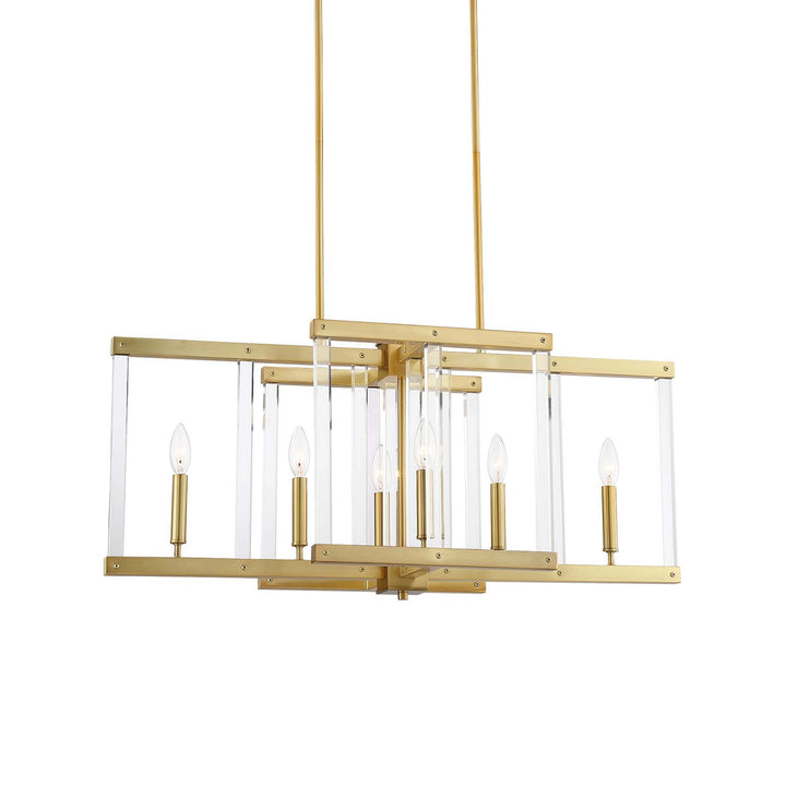Regent Geometric Pendant in Polished Brass by Zeev