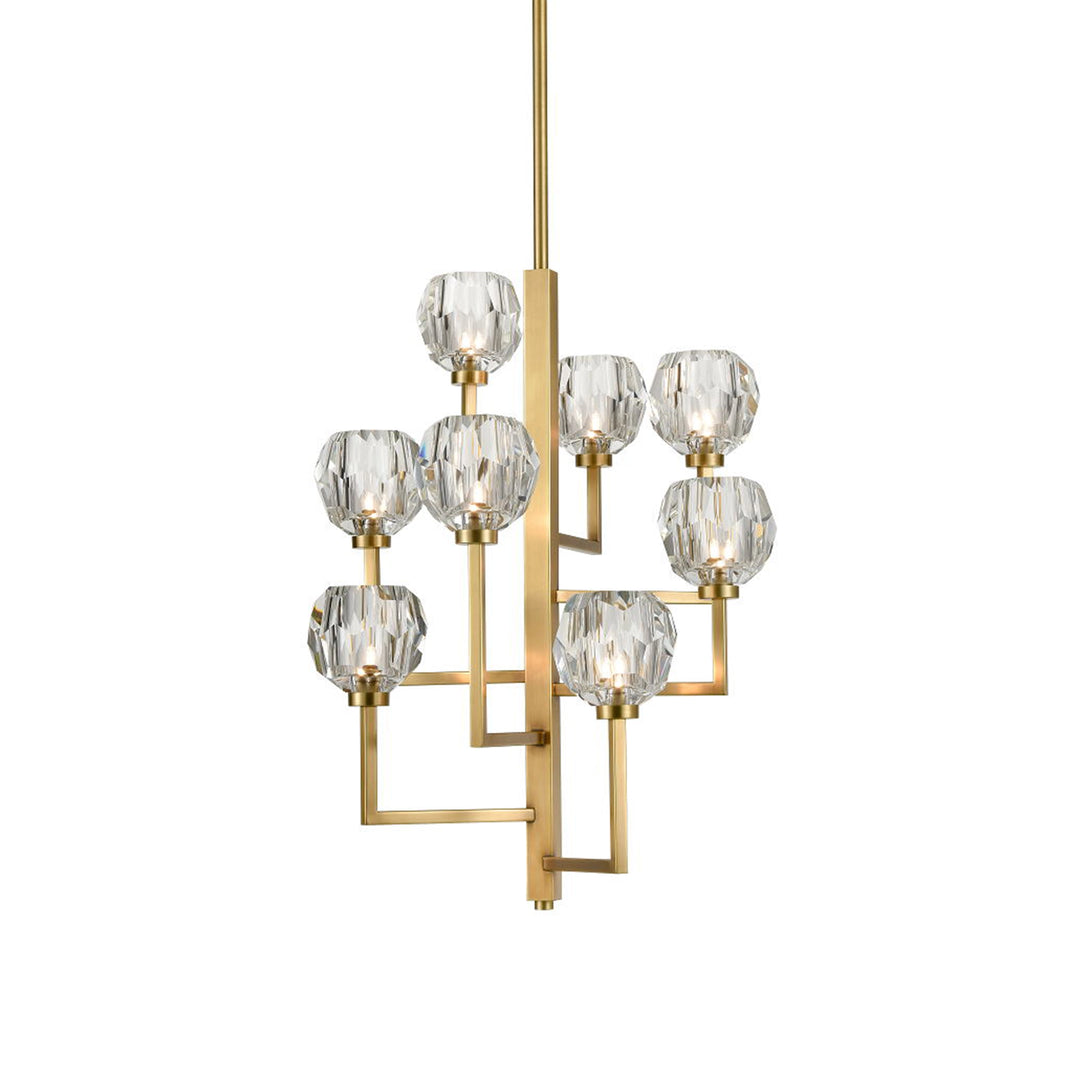 Parisian Tier Crystal Chandelier in Aged Brass by Zeev