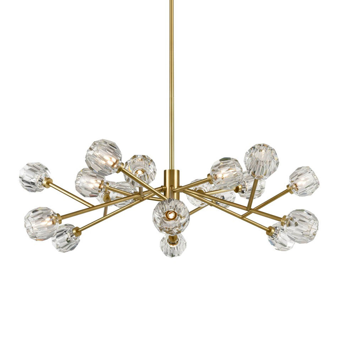 Parisian Crystal Sputnik in Aged Brass by Zeev