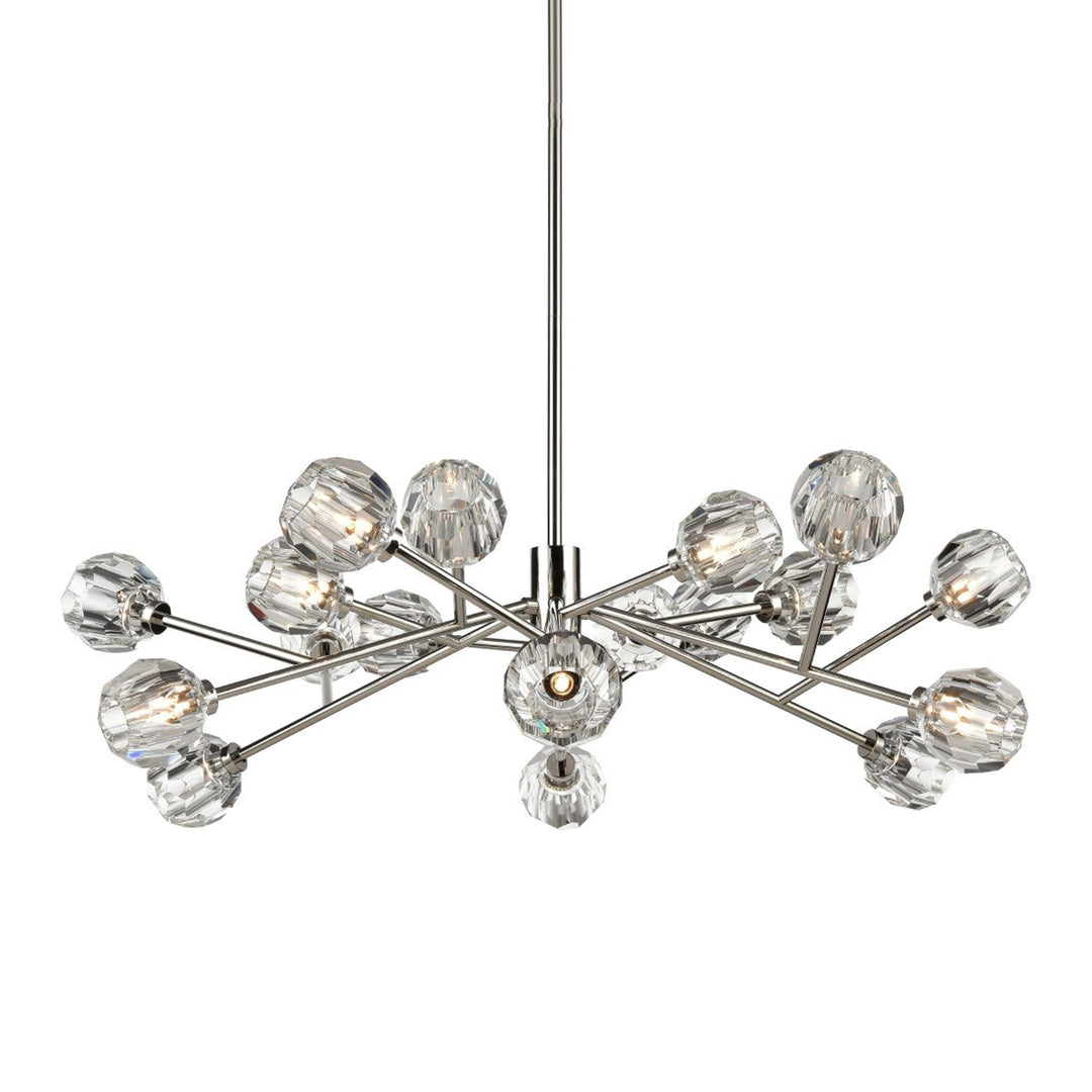 Parisian Crystal Sputnik in Polished Nickel by Zeev