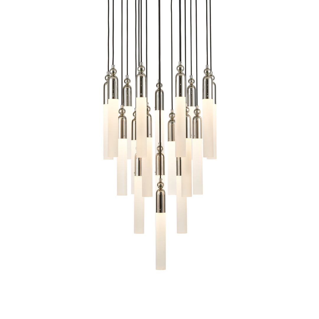 Fusion Vertical Multi-Pendant in Polished Nickel by Zeev