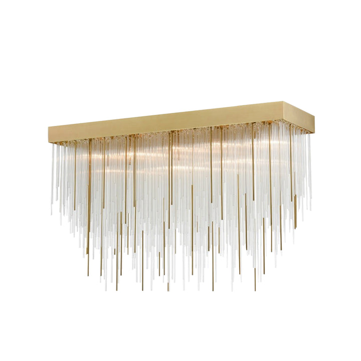 Waterfall Rectangular Glass Chandelier by Zeev - view 6