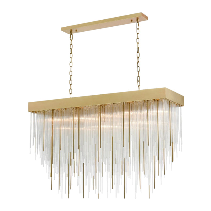 Waterfall Rectangular Glass Chandelier by Zeev - view 4