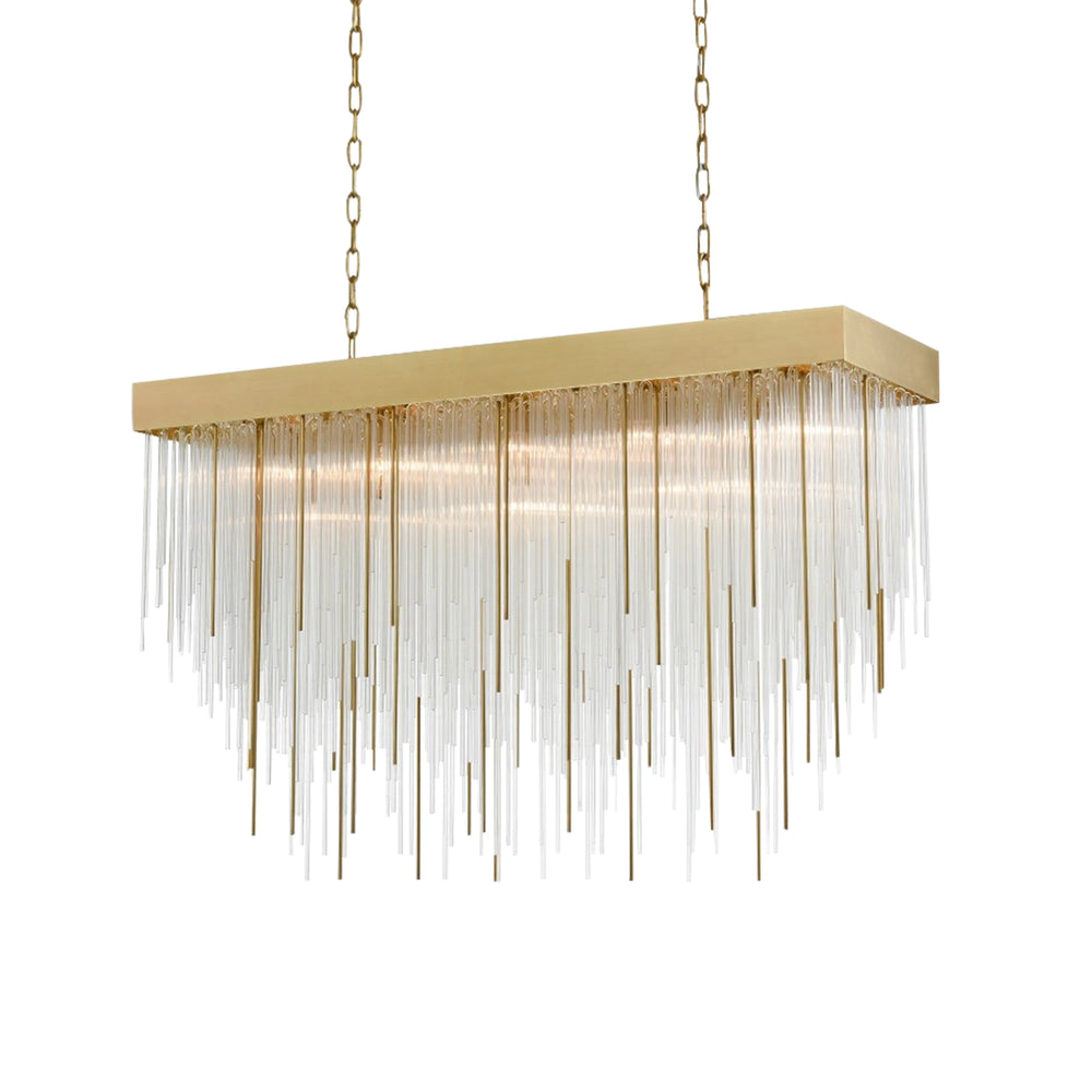 Waterfall Rectangular Glass Chandelier by Zeev - view 2