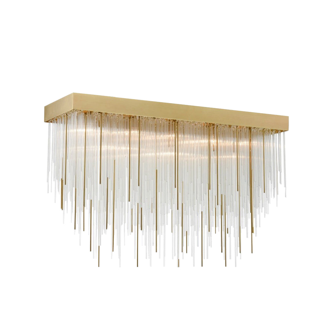 Waterfall Rectangular Glass Chandelier by Zeev - view 5