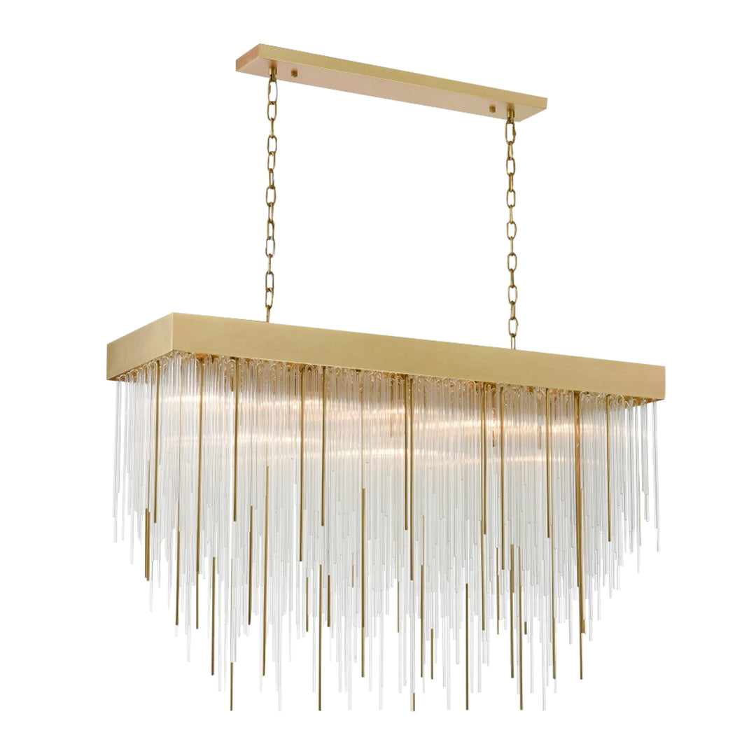 Waterfall Rectangular Glass Chandelier by Zeev - view 3