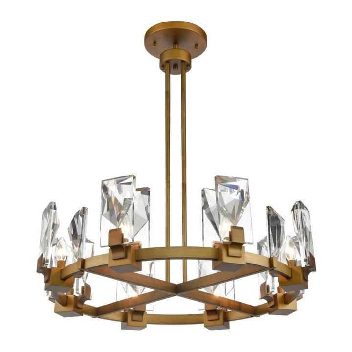 Horizon Round Crystal Chandelier by Zeev - view 4