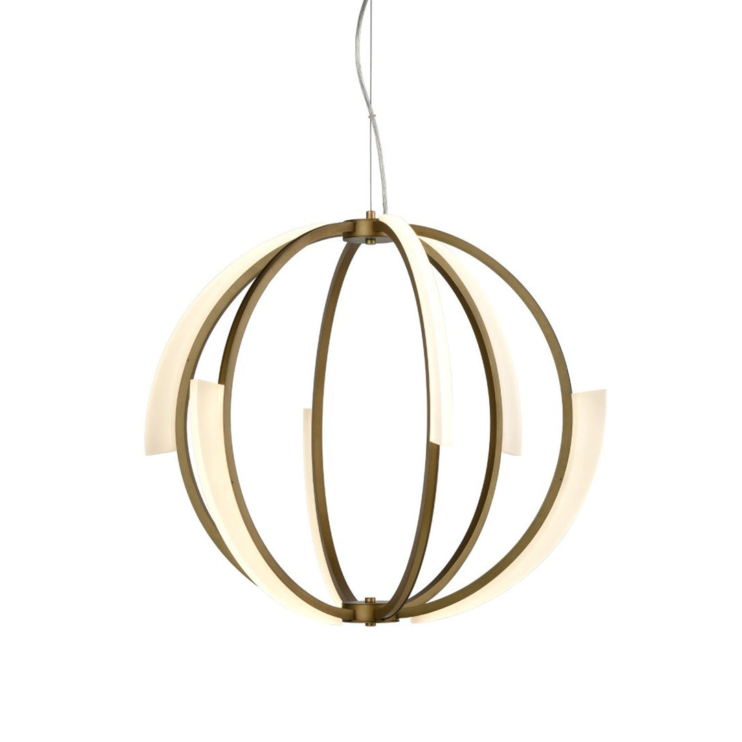 Moonlight Geo Sphere Chandelier in Aged Brass by Zeev