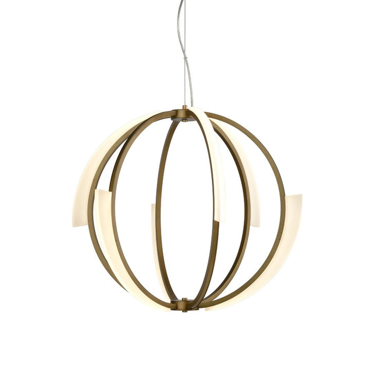 Moonlight Geo Sphere Chandelier in Aged Brass by Zeev