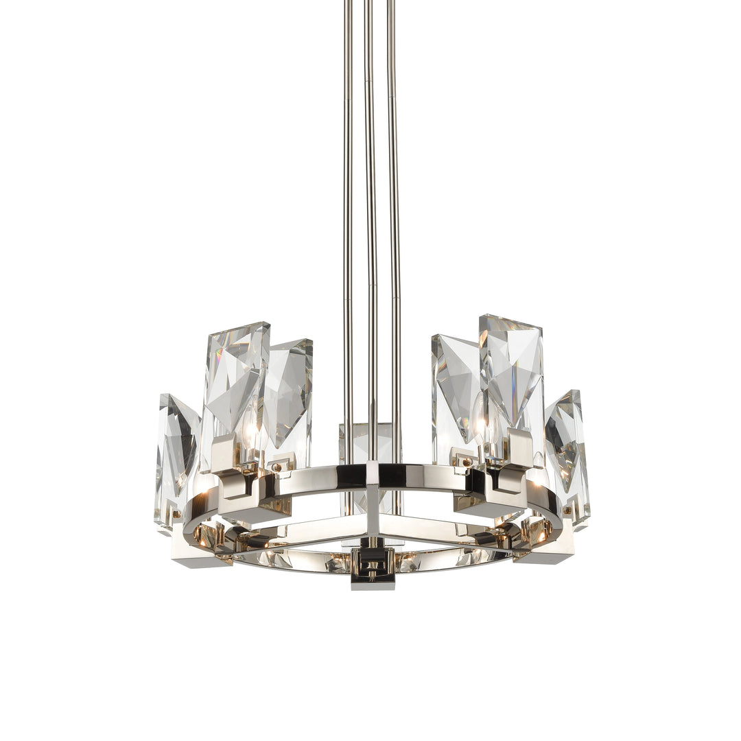Horizon Round Crystal Chandelier, 24", by Zeev