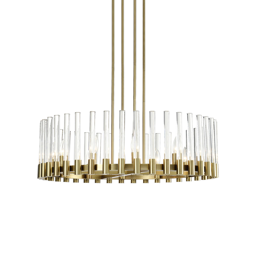 Julian Oval Glass Chandelier, Round, by Zeev