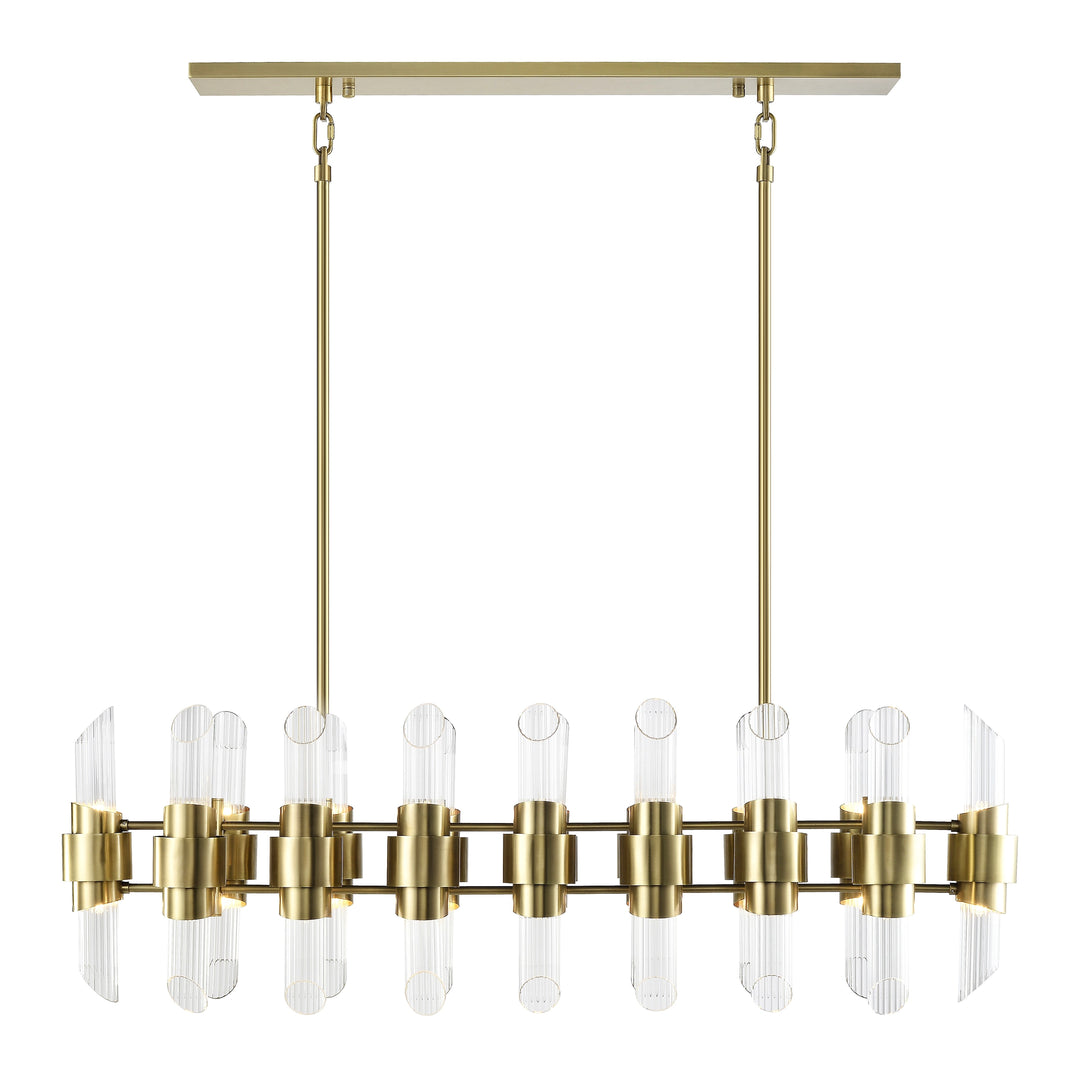 Pillar Linear Glass Chandelier by Zeev - view 6