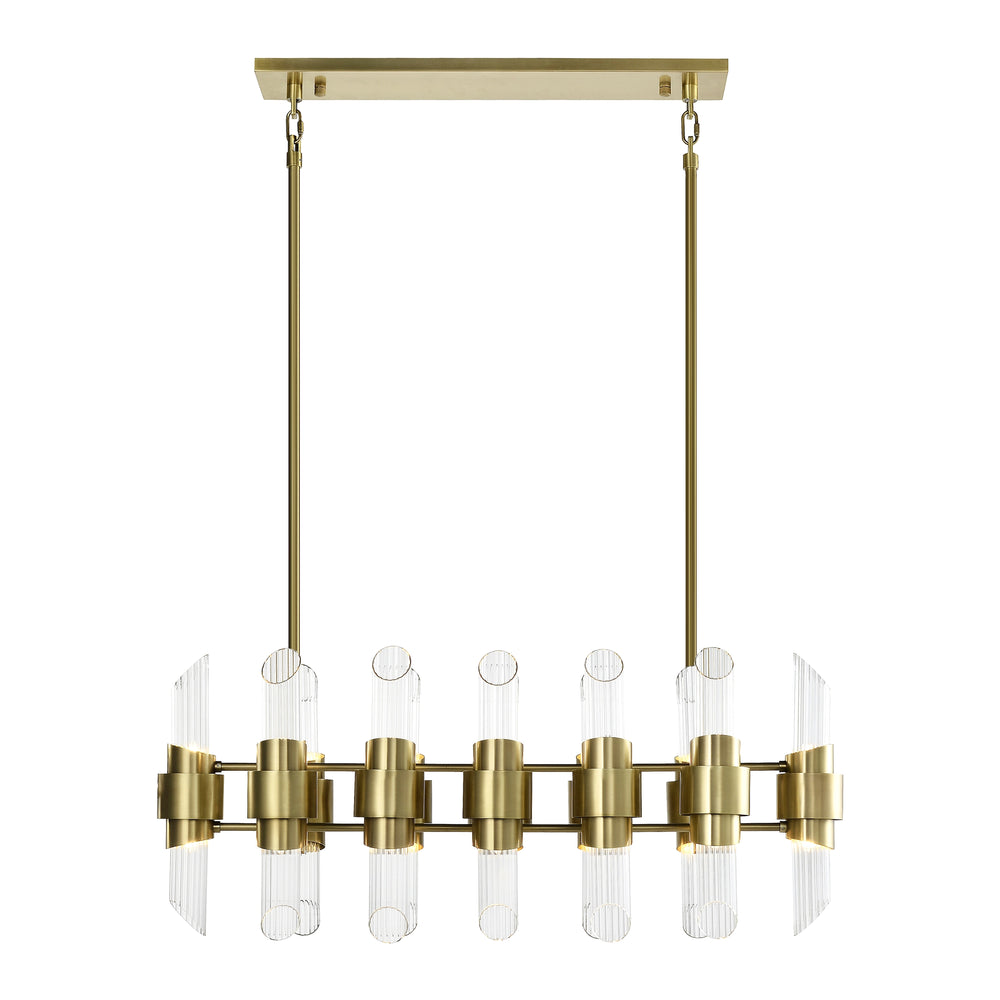 Pillar Linear Glass Chandelier by Zeev - view 2