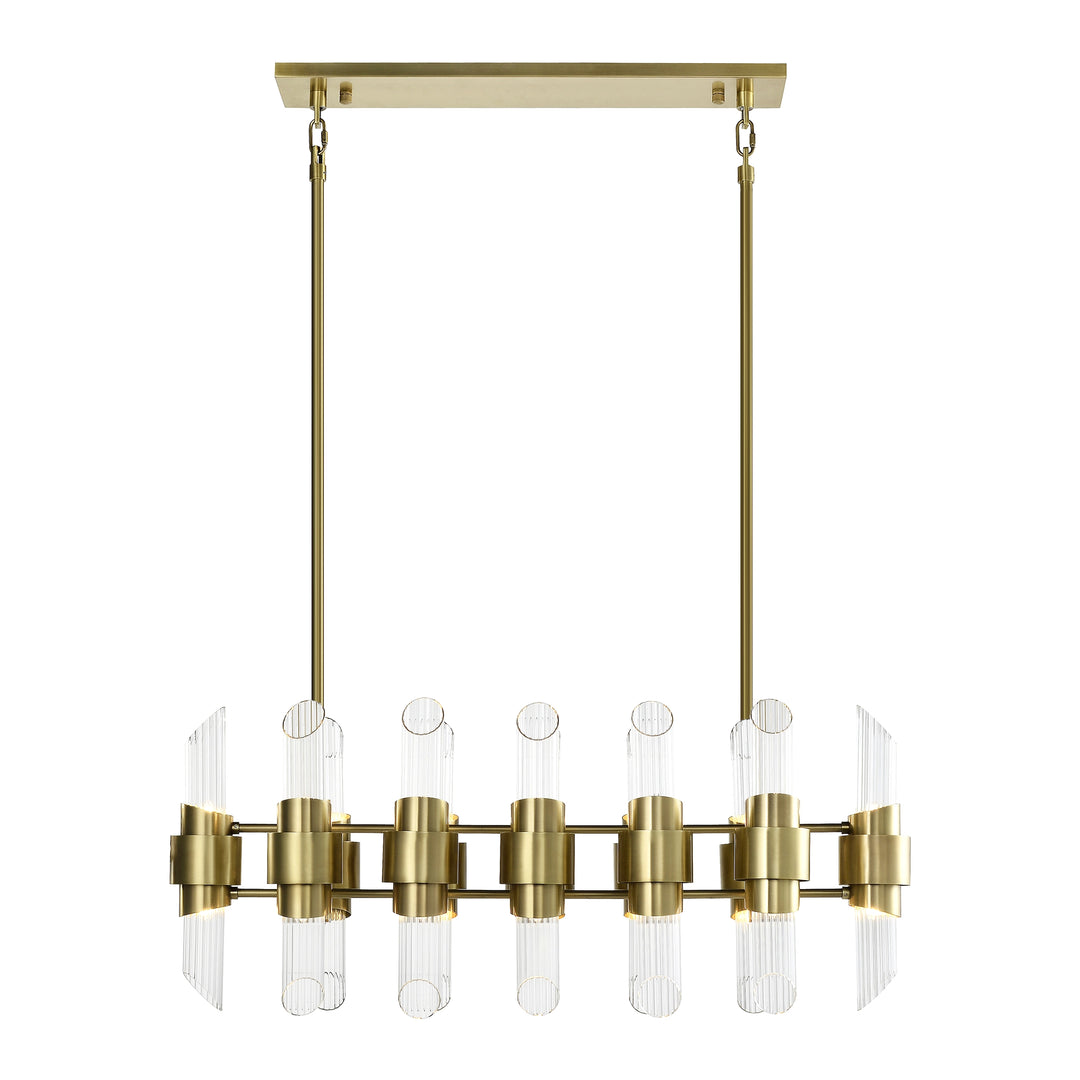 Pillar Linear Glass Chandelier by Zeev - view 2