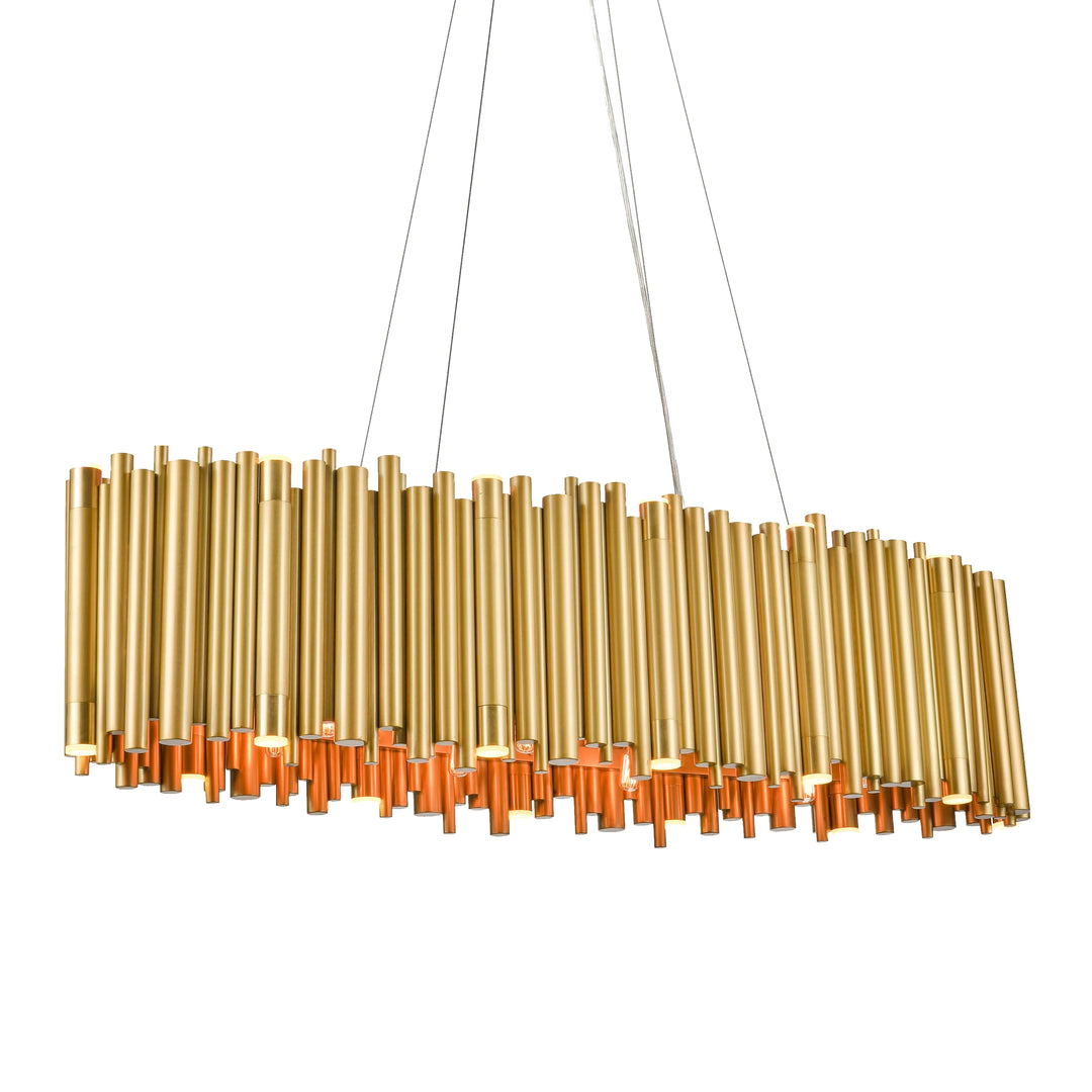 Cathedral Oval Pipe Chandelier, Oval, by Zeev